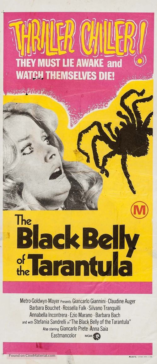 Tarantola dal ventre nero, La - Australian Movie Poster