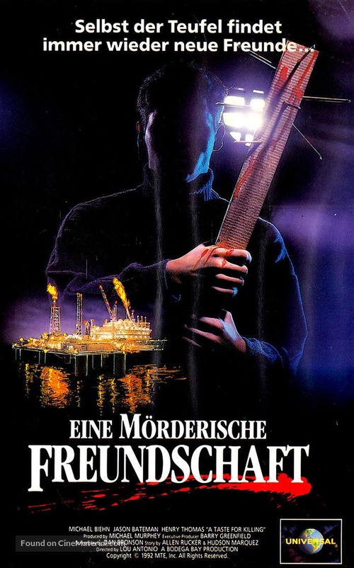 A Taste for Killing - German VHS movie cover