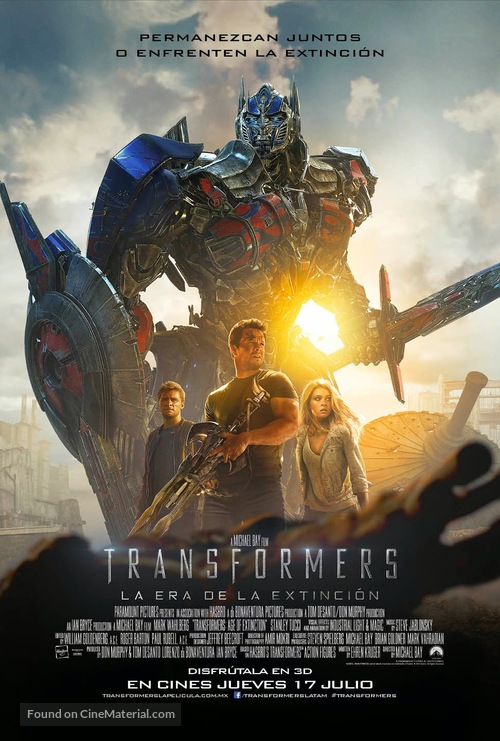 Transformers: Age of Extinction - Peruvian Movie Poster