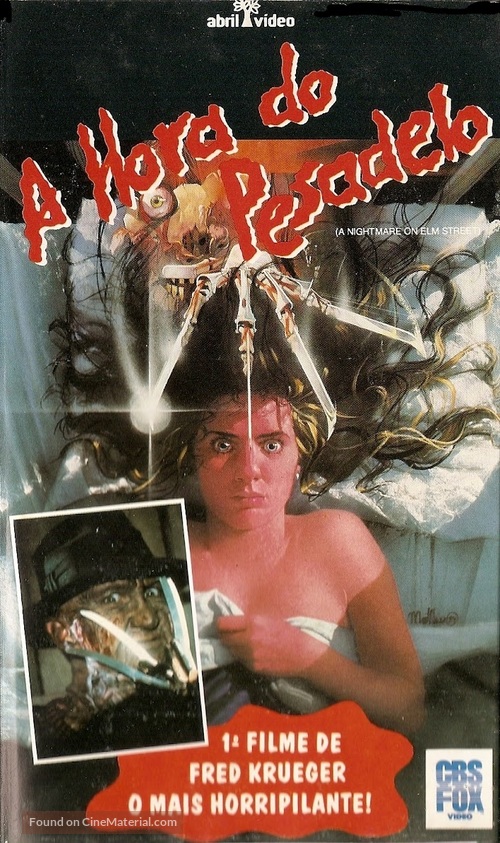 A Nightmare On Elm Street - Brazilian VHS movie cover