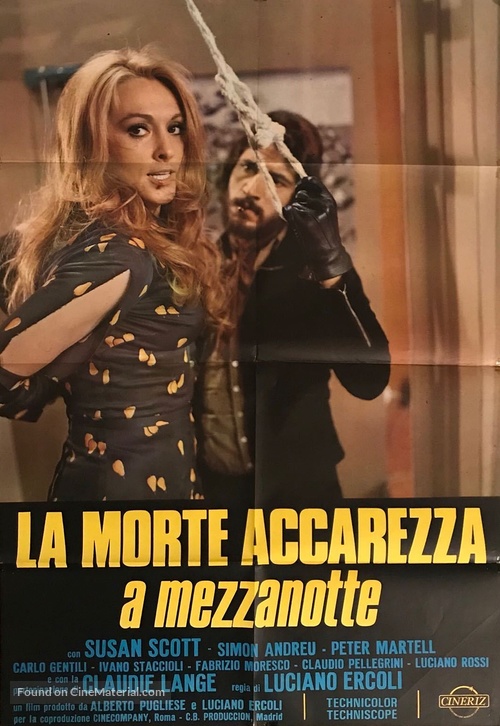 La morte accarezza a mezzanotte - Italian Movie Poster