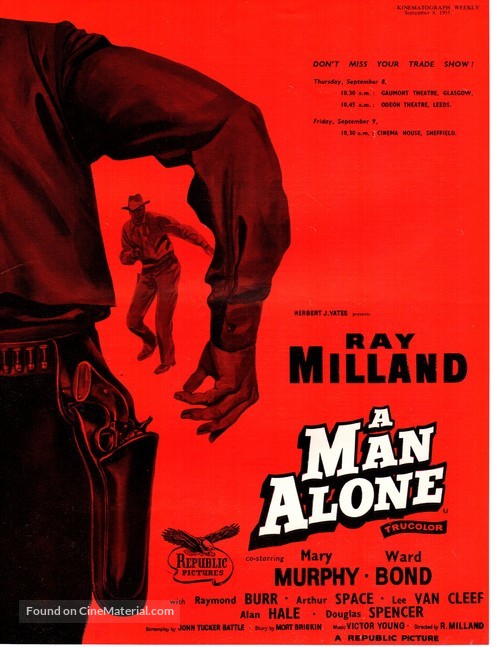 A Man Alone - British Movie Poster
