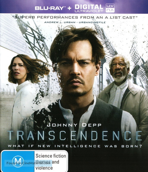 Transcendence - Australian Blu-Ray movie cover