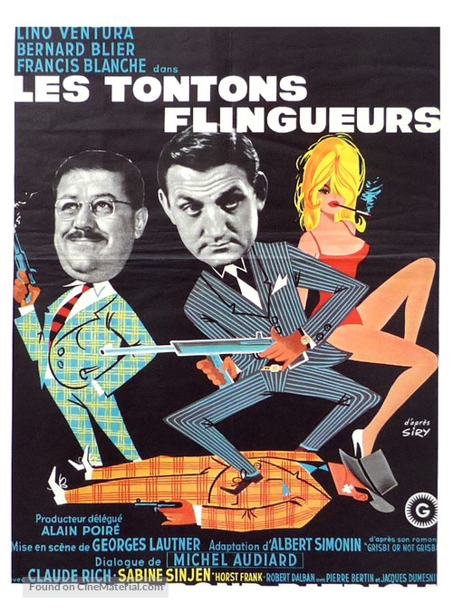 Les tontons flingueurs - Belgian Movie Poster