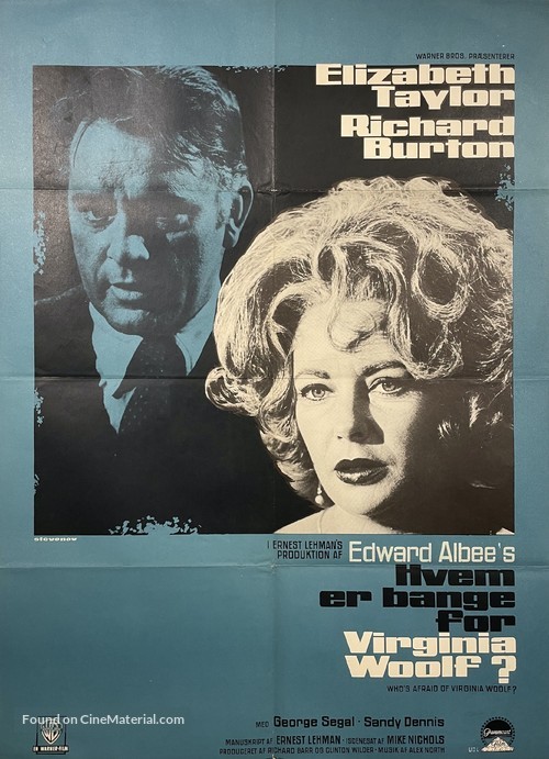 Who&#039;s Afraid of Virginia Woolf? - Danish Movie Poster