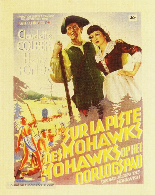 Drums Along the Mohawk - Belgian Movie Poster
