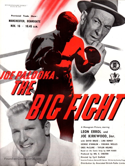 Joe Palooka in the Big Fight - British Movie Poster