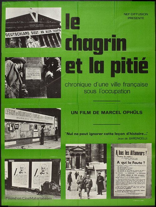 Le chagrin et la piti&eacute; - French Movie Poster