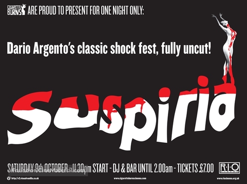 Suspiria - British Movie Poster