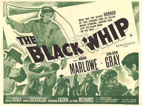 The Black Whip - British Movie Poster