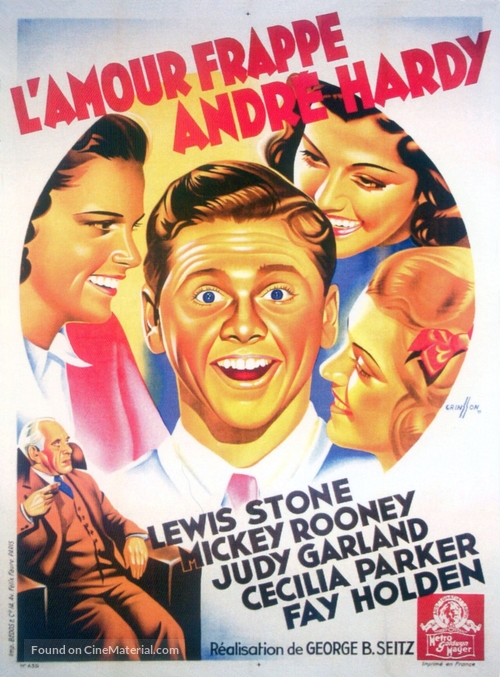 Love Finds Andy Hardy - French Movie Poster