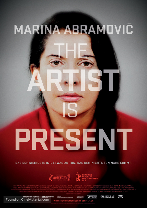 Marina Abramovic: The Artist Is Present - German Movie Poster