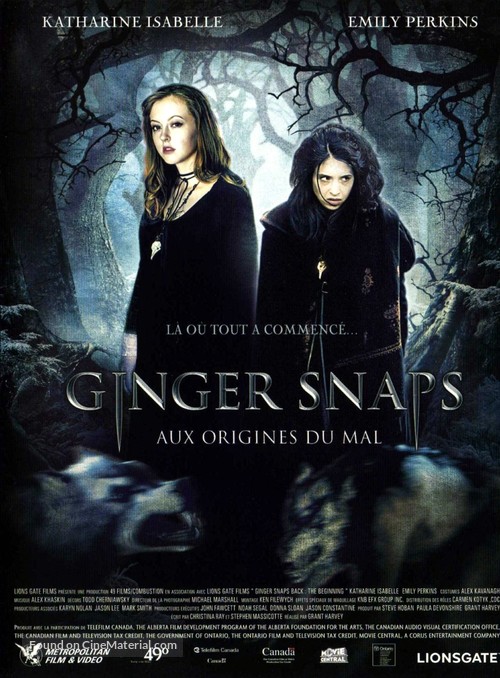 Ginger Snaps Back: The Beginning - French DVD movie cover
