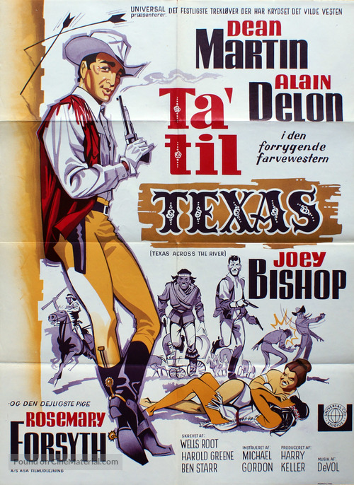 Texas Across the River - Danish Movie Poster