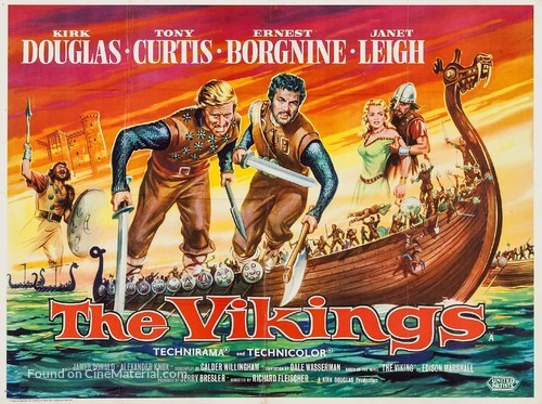 The Vikings - British Movie Poster