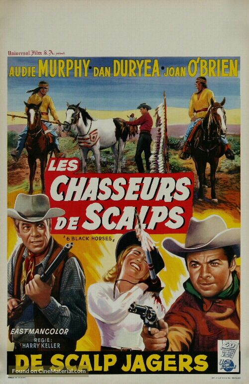 Six Black Horses - Belgian Movie Poster