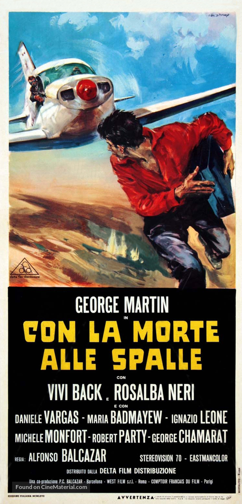 Con la muerte a la espalda - Italian Movie Poster