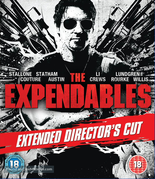 The Expendables - British Blu-Ray movie cover