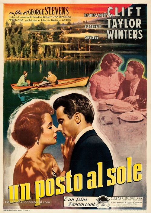 A Place in the Sun - Italian Movie Poster