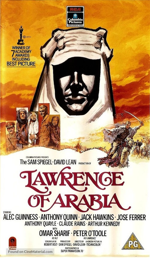 Lawrence of Arabia - British DVD movie cover