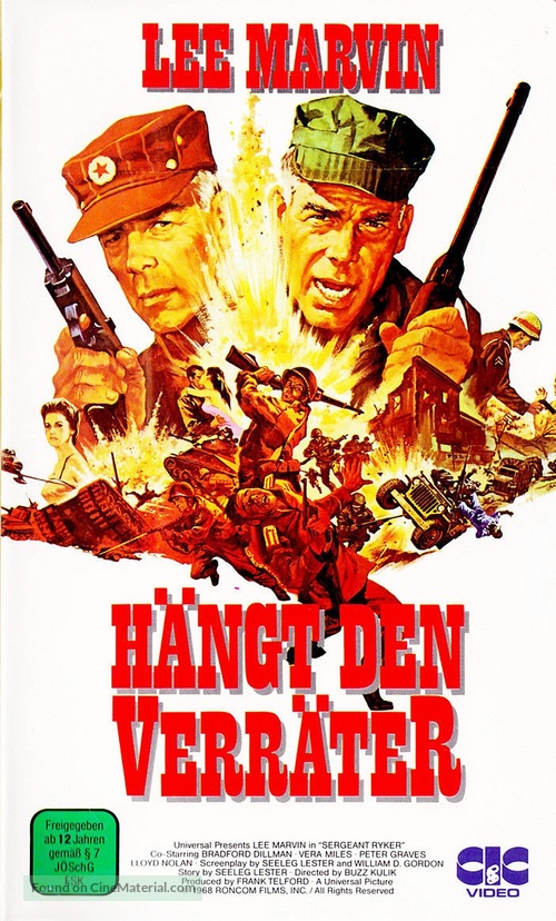 Sergeant Ryker - German VHS movie cover