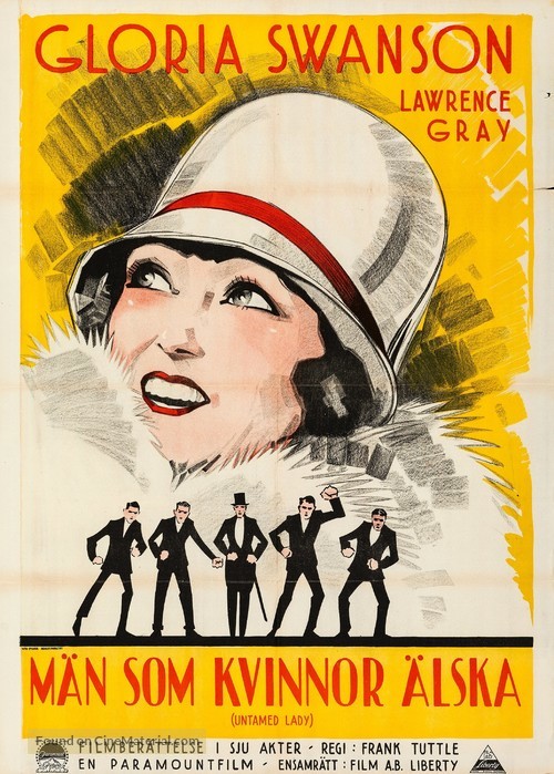 The Untamed Lady - Swedish Movie Poster