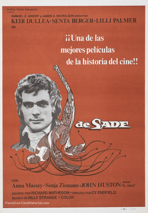 De Sade - Spanish Movie Poster