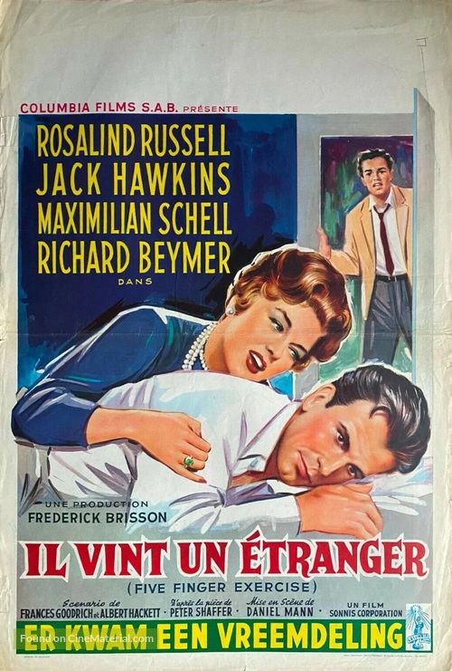 Five Finger Exercise - Belgian Movie Poster