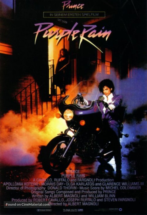 Purple Rain - German Theatrical movie poster