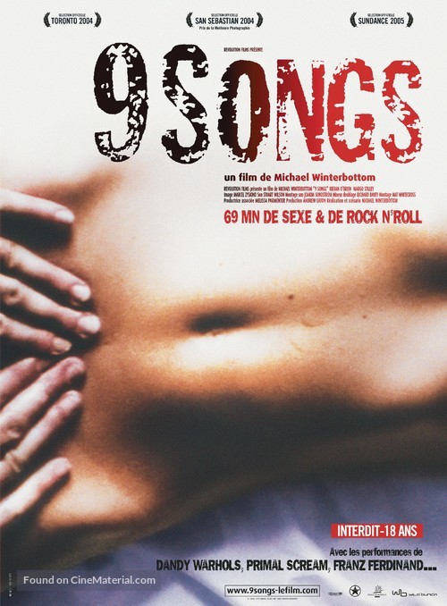 9 Songs - French Movie Poster
