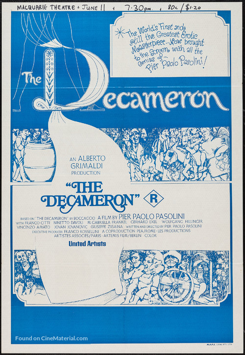 Il Decameron - Australian Movie Poster