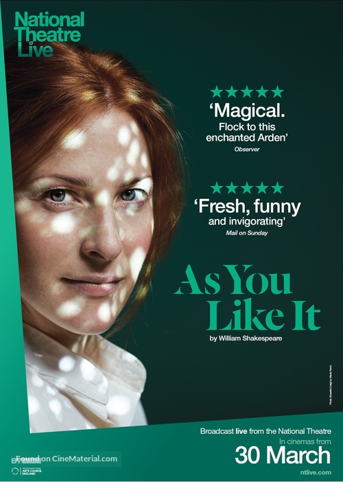 National Theatre Live: As You Like It - New Zealand Movie Poster