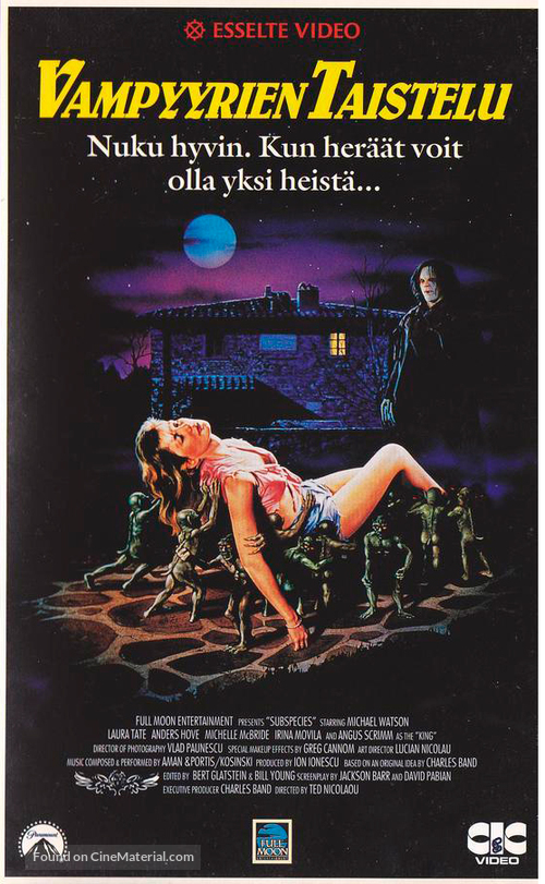 Subspecies - Finnish VHS movie cover