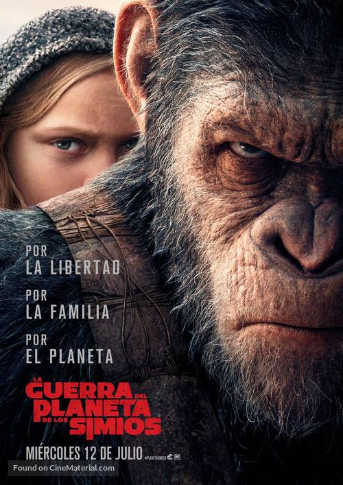 War for the Planet of the Apes - Spanish Movie Poster