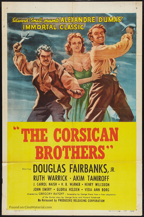 The Corsican Brothers - Movie Poster