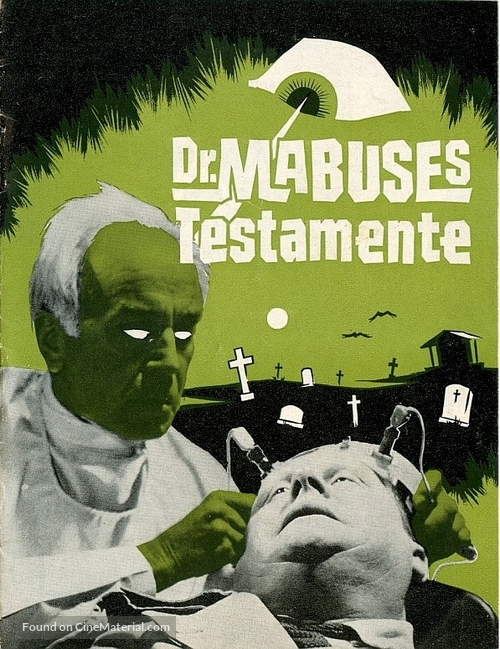 Das Testament des Dr. Mabuse - Danish Movie Poster