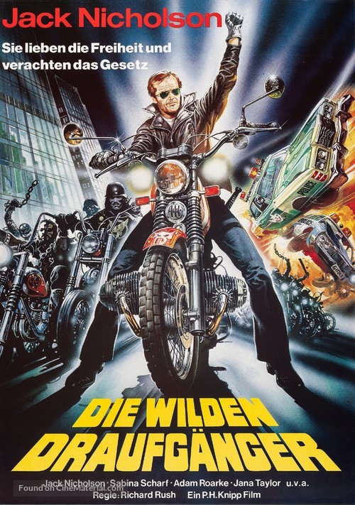 Hells Angels on Wheels - German Re-release movie poster