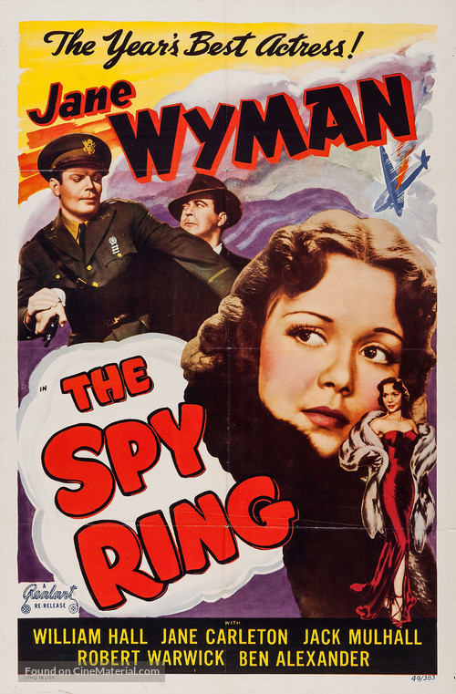 The Spy Ring - Re-release movie poster