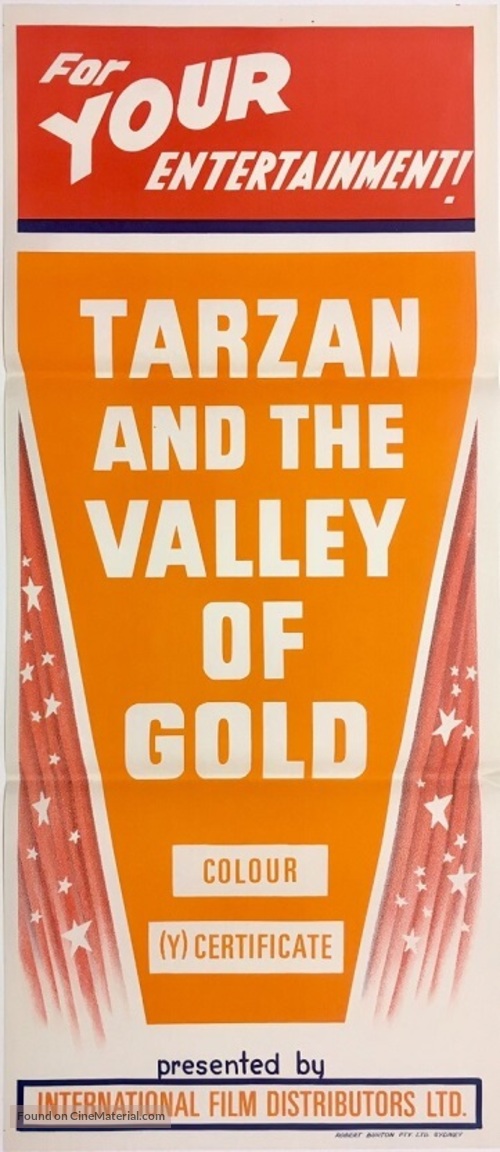 Tarzan and the Valley of Gold - Australian Movie Poster