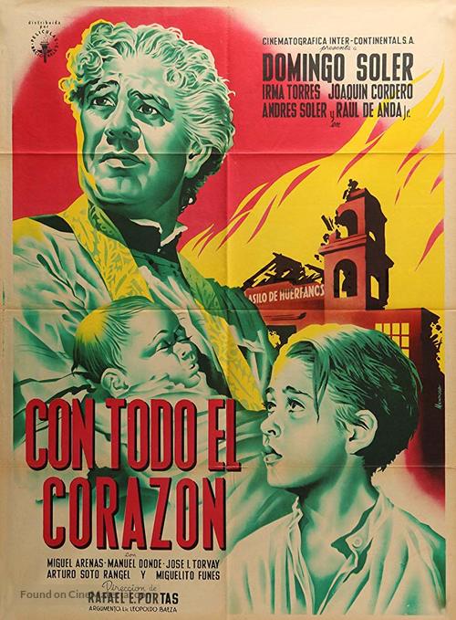 Con todo el coraz&oacute;n - Mexican Movie Poster