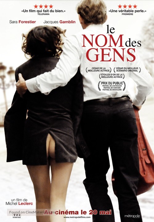 Le nom des gens - Canadian Movie Poster