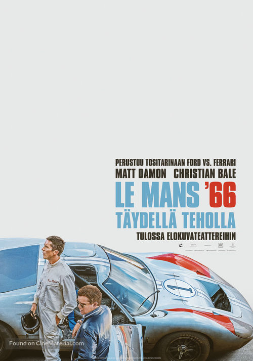 Ford v. Ferrari - Finnish Movie Poster