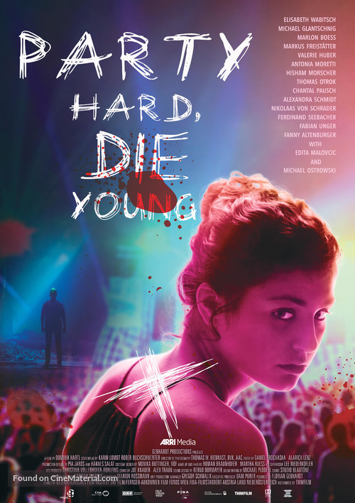 Party Hard Die Young - Austrian Movie Poster