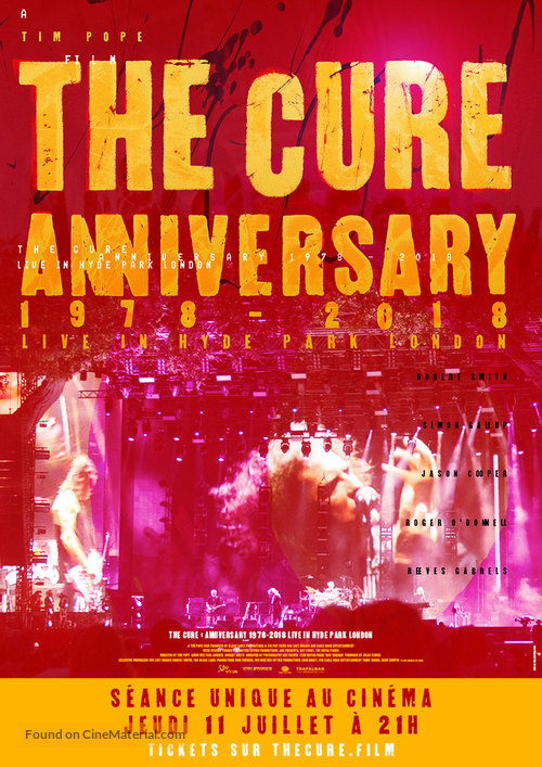 The Cure: Anniversary 1978-2018 Live in Hyde Park - French Movie Poster