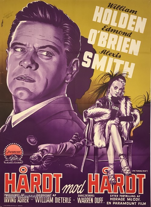 The Turning Point (1952) Danish movie poster