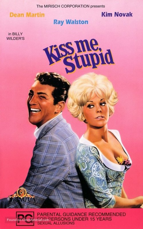 Kiss Me, Stupid - Australian VHS movie cover