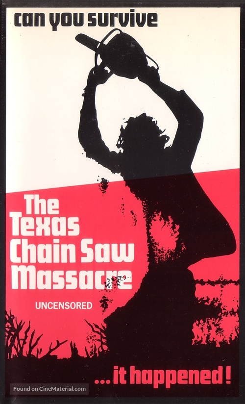 The Texas Chain Saw Massacre - British VHS movie cover