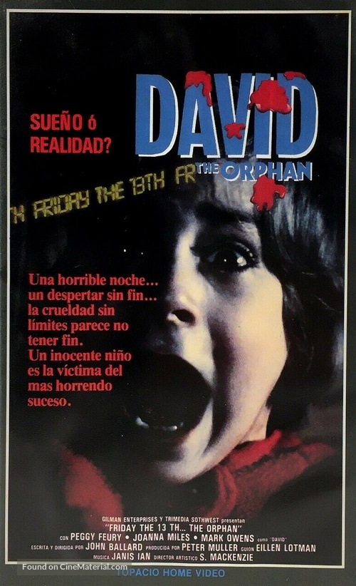 The Orphan - Spanish VHS movie cover