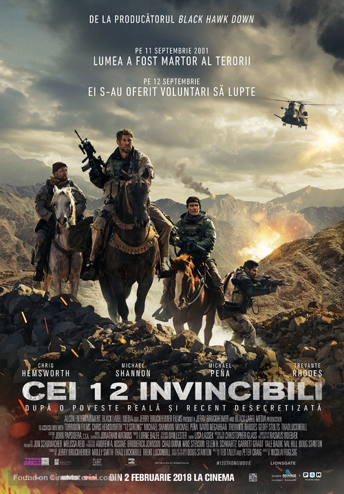 12 Strong - Romanian Movie Poster
