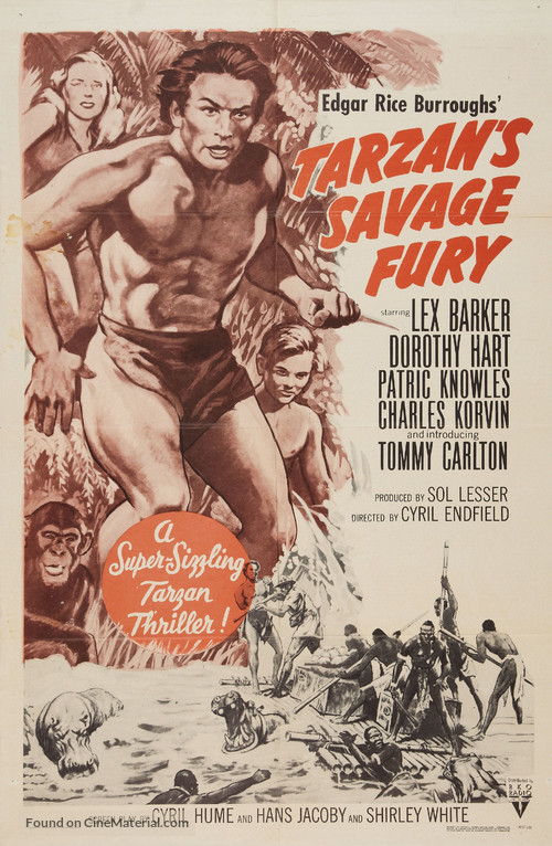 Tarzan&#039;s Savage Fury - Re-release movie poster